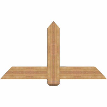 Ekena Millwork Eugene Smooth Timber Gable Bracket, Western Red Cedar, 48"W x 26"H x 5 1/2"D x 5 1/2"F, 13/12 Pitch GBW048X26X0606EUG00SWR